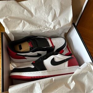 Nike Air Jordan 1 Retro Low OG Black Toe size 10.5